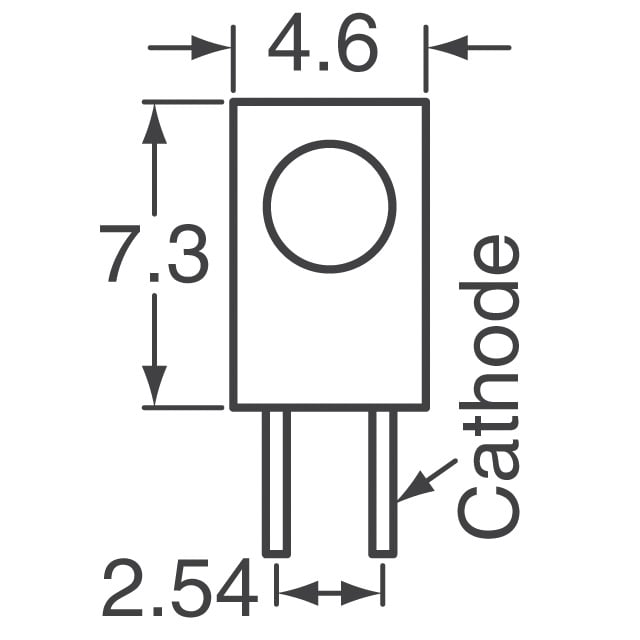 Single Level 3mm (T1) Single Color Right Angle LEDs Kingbright LEDs